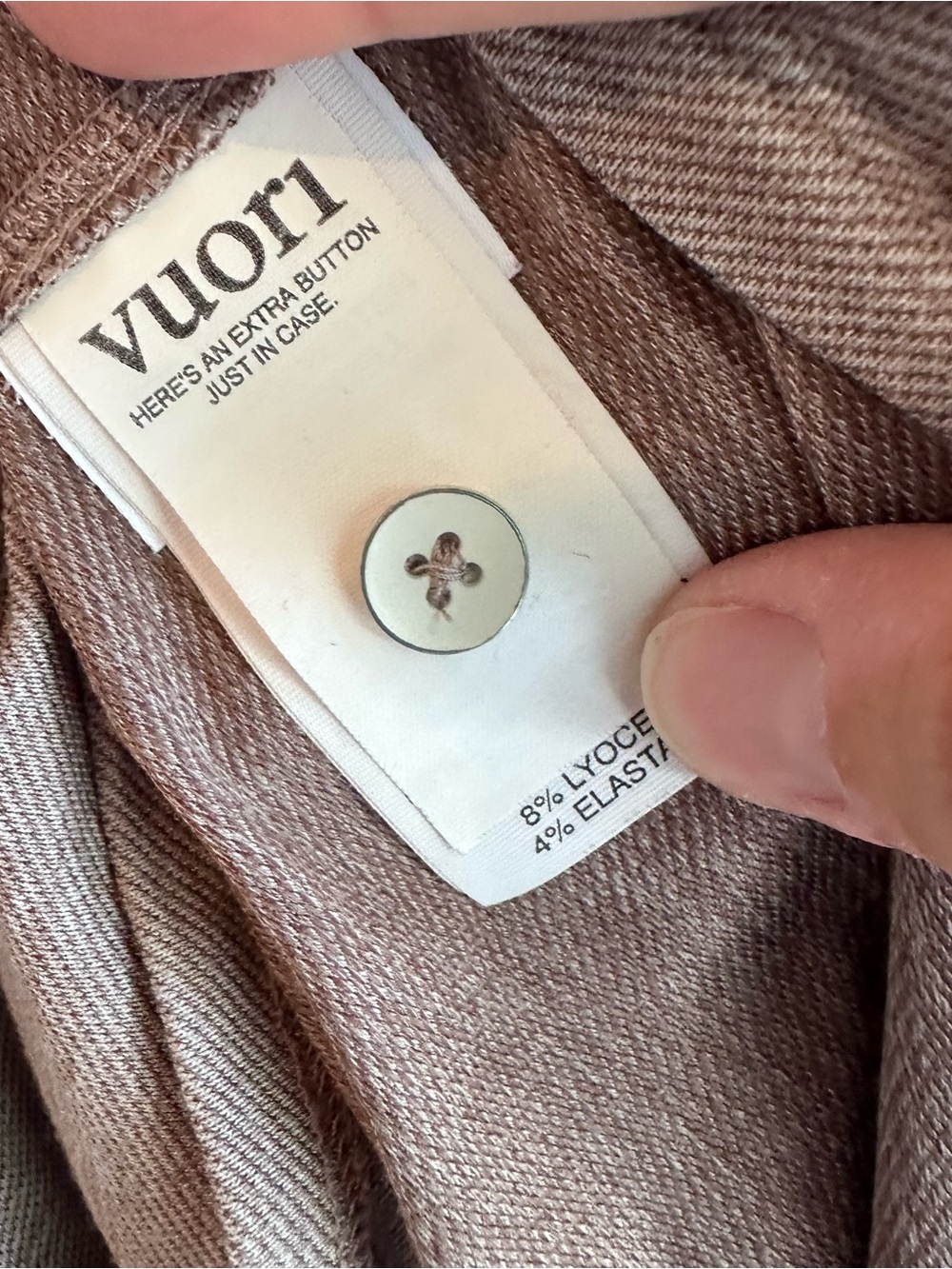 Vuori Knit Twill Athletic Fit Performance Golf Polo Heather Tan V1004 - Picture 4 of 5